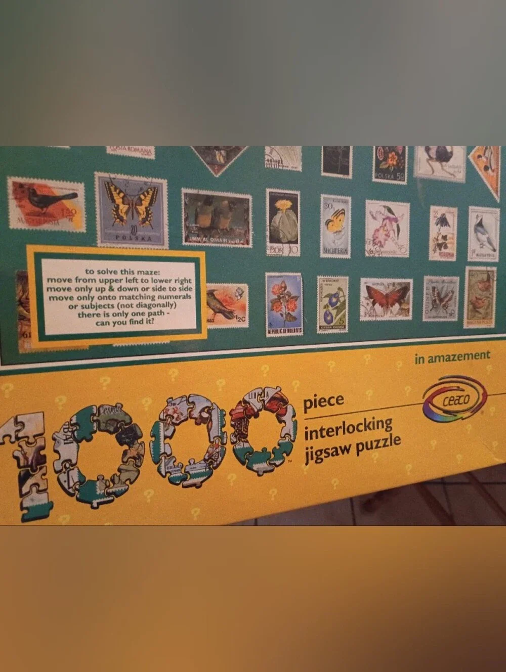 Vintage 1000 Pc Jigsaw Puzzle Maze *Incomplete*